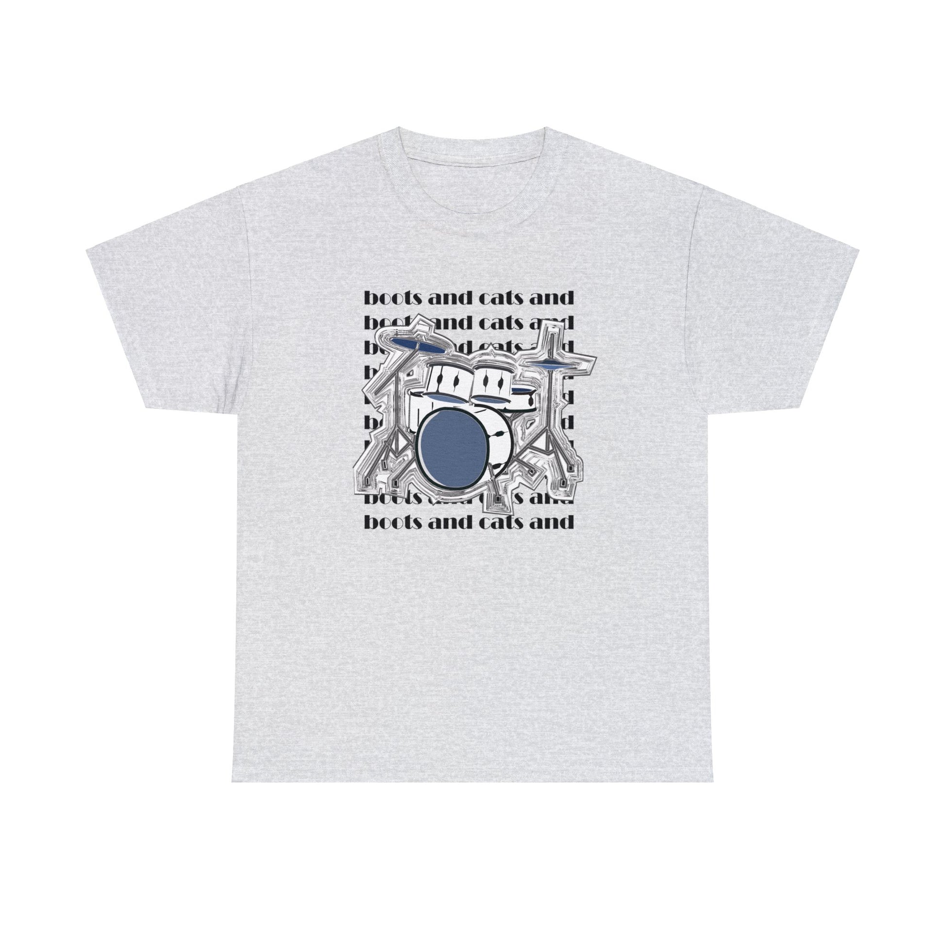 Boots and Cats Drumkit T-shirt, music t-shirt