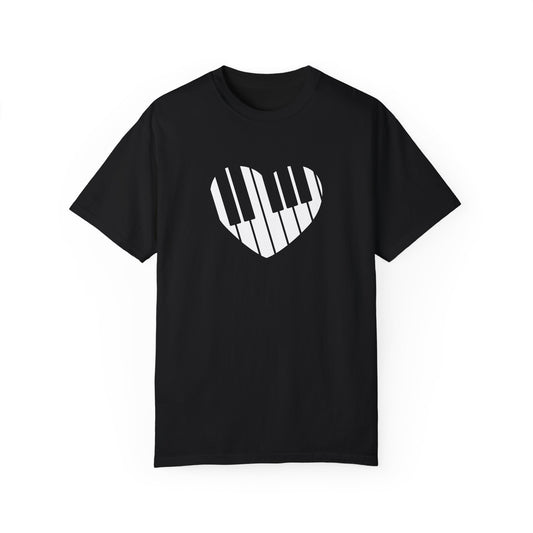 Keys to my Heart (Piano / Keyboard) - Unisex Garment-Dyed T-shirt