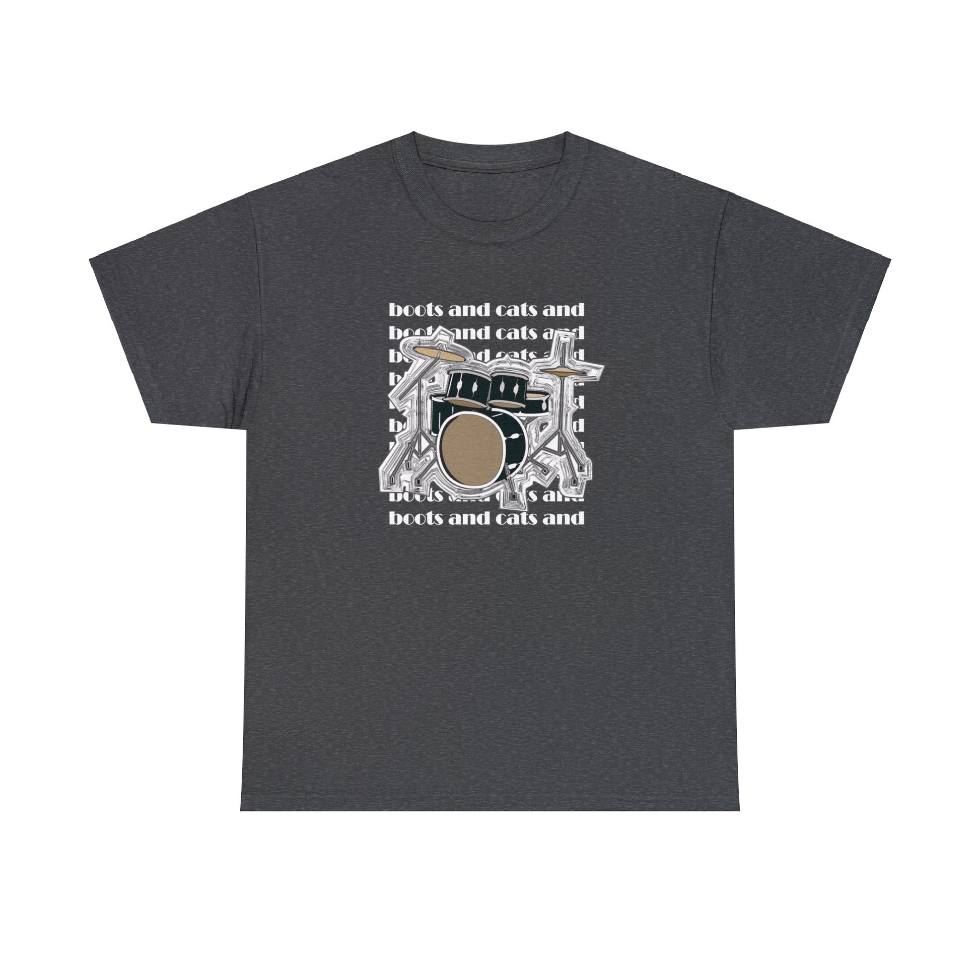 Boots and Cats Drumkit T-shirt, music t-shirt