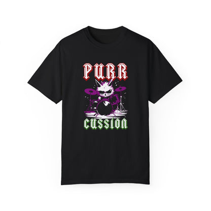 Purr-cussion Drumkit Rock Metal KITTY CAT - Garment-Dyed T-shirt