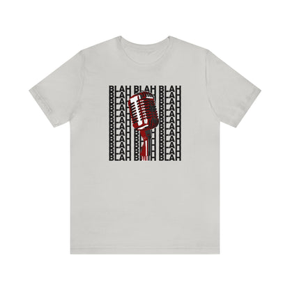 Microphone graphic tee, Music T-shirt, light grey shirt