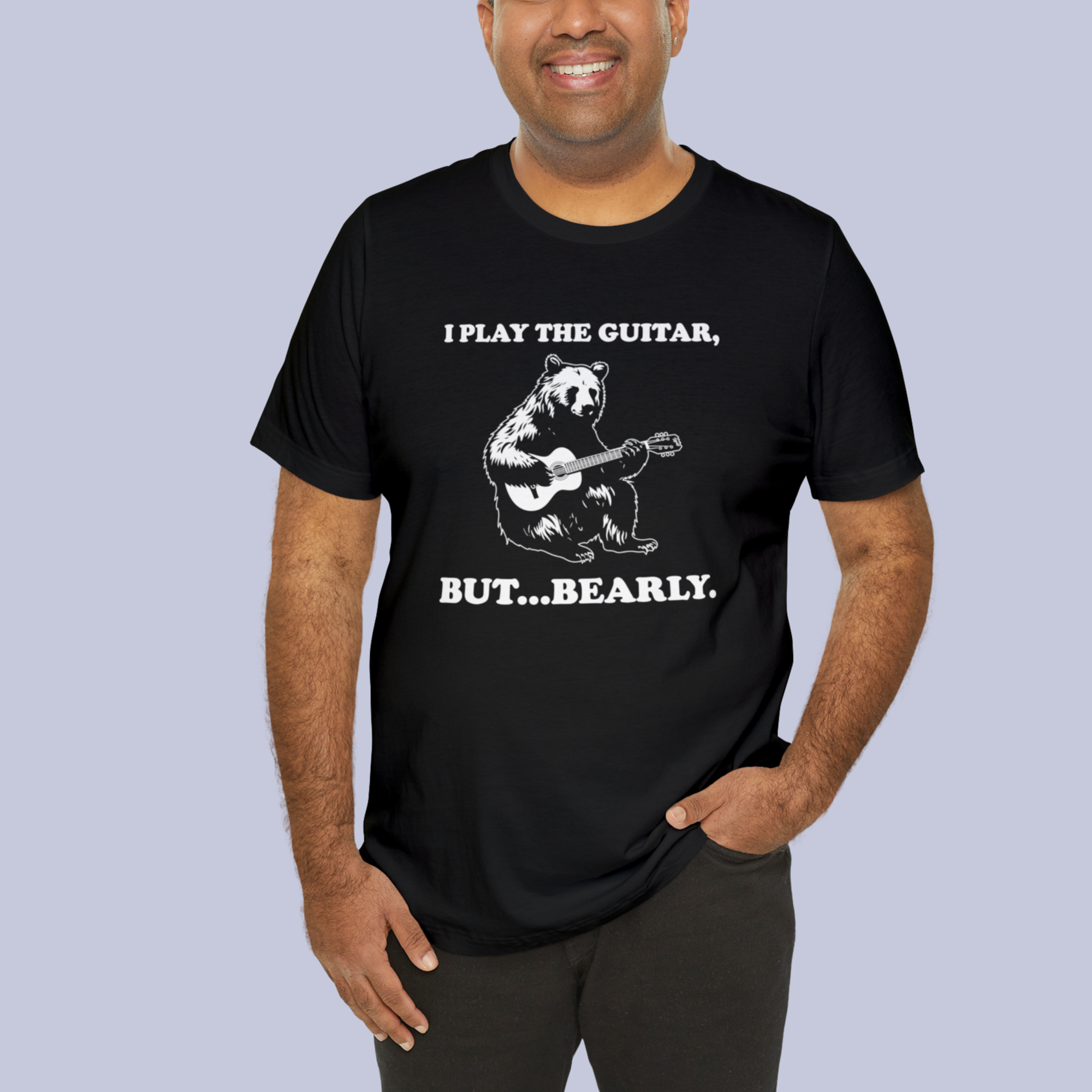 Bearly Play the Guitar - T-shirt, music T-shirt