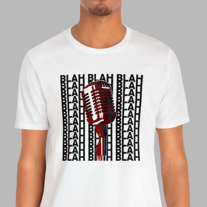 Microphone graphic tee, Music T-shirt, white shirt