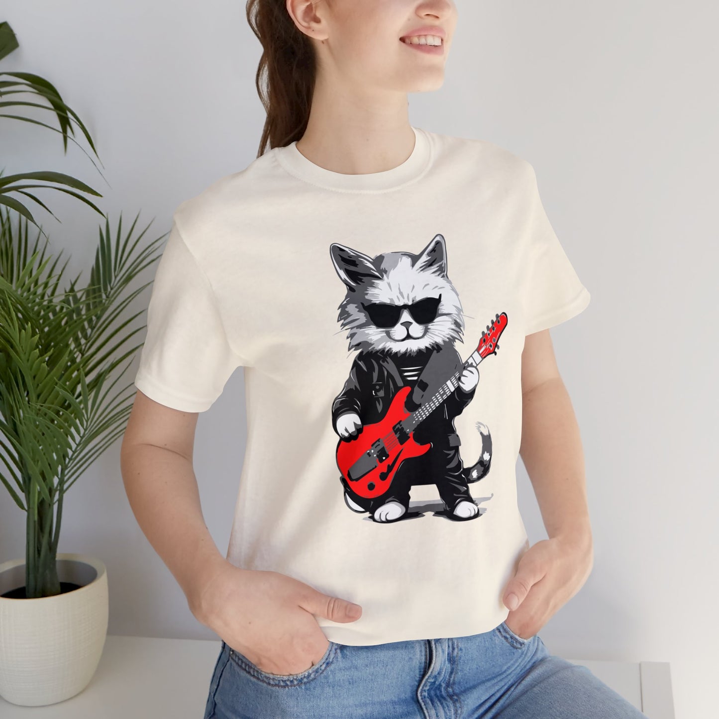 Check Meowt (Electric Guitar)Jersey Short Sleeve Tee