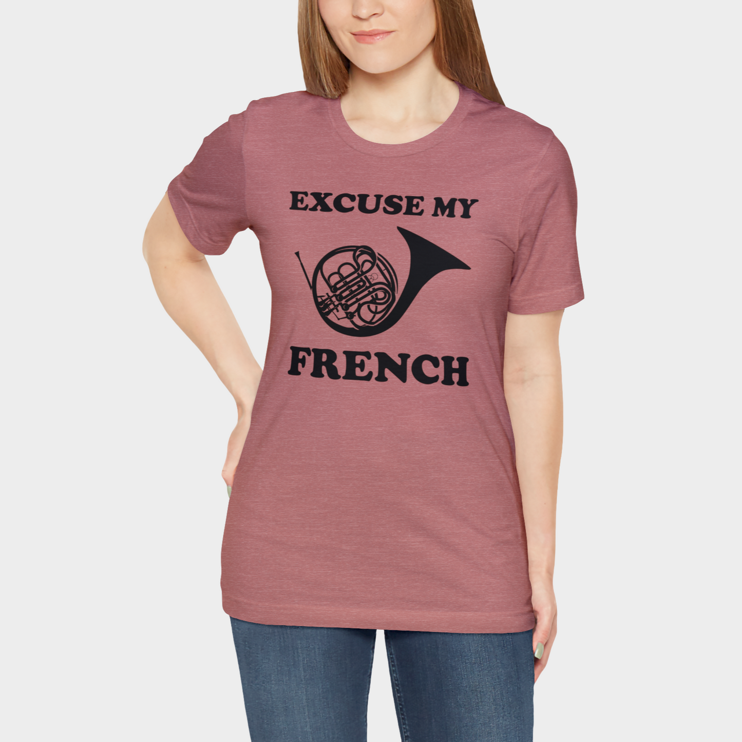 Excuse My French (French Horn) - Jersey Short Sleeve Tee