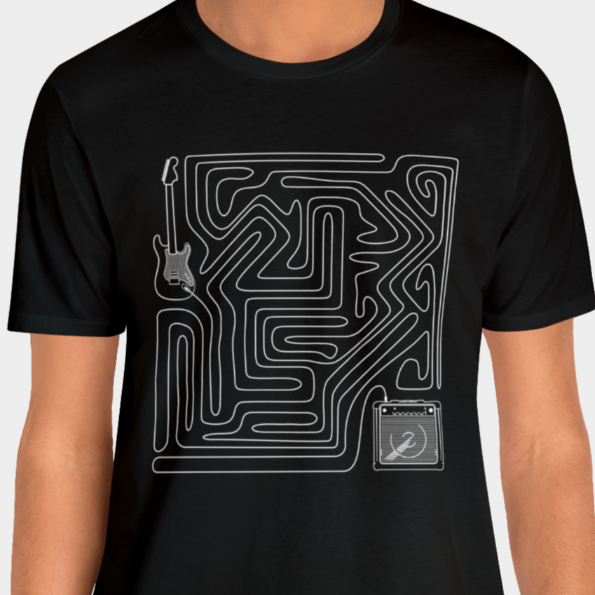 Guitar Cord Maze - Jersey Short Sleeve Tee